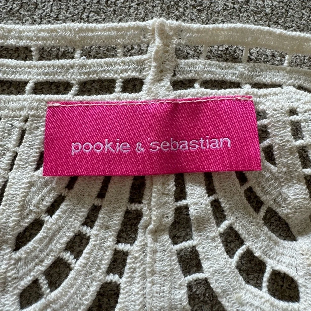 Pookie and Sebastian Overlay Shell Size Small Cream Color Eyelet Inspired - Picture 3 of 4